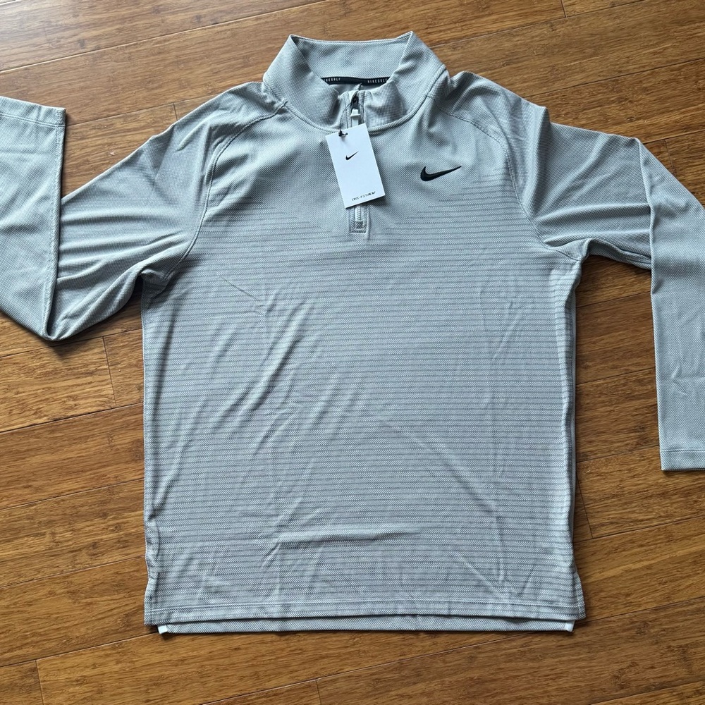 Nike Dri-Fit ADV Vapor DR9685-025 Gray 1/4 Zip L/S Golf Jacket Men's Large